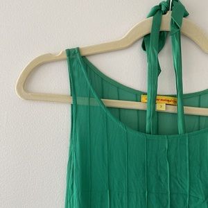 // vintage // catherine maladrino green silk dress